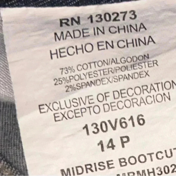 Riders by Lee Midrise Bootcut Dark Wash Jeans Size 14 - Picture 10 of 10